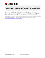 Kingston Technology SecureTraveler User Manual