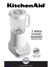 Kitchenaid 3 Speed Classic Blender Instructions Manual