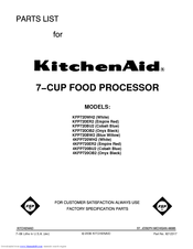 KitchenAid 4KFP720BU2 Parts List