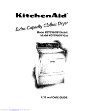 KitchenAid KGYE960W Use And Care Manual