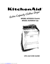 KitchenAid KGYE850V Use And Care Manual
