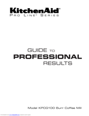 Kitchenaid Pro Line KPCG100 Owner's Manual