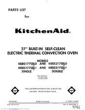 Kitchenaid KEBS177SBL0 Parts List
