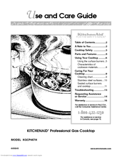 KitchenAid KGCP467H Use And Care Manual