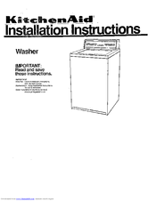 Kitchenaid Dishwasher Installation Instructions Manual