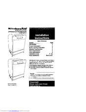 KitchenAid KUDI25 Series Installation Instructions Manual