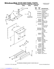 KitchenAid KUDS50FVBL0 Parts List