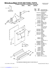 KitchenAid KUDU03STSS2 Parts List