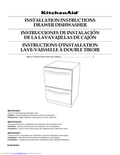 KitchenAid KUDD03DTWH - Architect II 6 Cycle Installation Instructions Manual