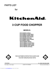 KitchenAid 4KFC3100ER2 Parts List