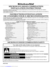 KitchenAid Microwave Oven Installation Instructions Manual