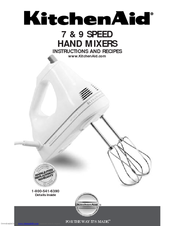 KitchenAid KHM7T - Ultra Power Plus Hand Mixer Instructions And Recipes Manual