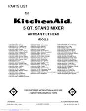 KitchenAid 4KSM150PSLV0 Parts List