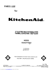 KitchenAid KEBS277SBL2 Parts List