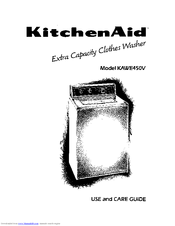 KitchenAid KAWE450V Use And Care Manual