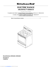KitchenAid ARCHITECT II KERS206X User Manual