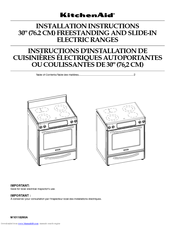 KitchenAid KERS807SBB Installation Instructions Manual