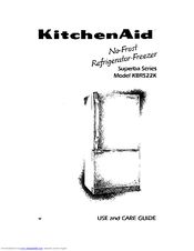 KitchenAid KBRS22KW Use And Care Manual