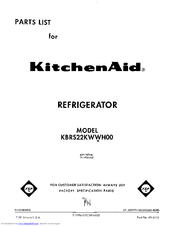 KitchenAid KBRS22KWWHOO Parts Manual