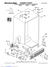 KitchenAid KSRG25FKBL01 Parts List