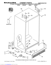 KitchenAid KSRS25QGBT03 Cabinet Parts