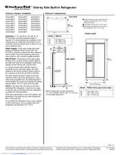 KitchenAid Architect Series II KSSO36QT Specification Sheet