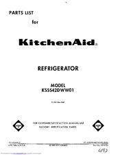 KitchenAid KSSS42DWW01 Parts List