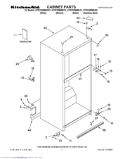 KitchenAid KTRC22MMWH01 Parts List