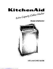 KitchenAid KAWE650V Use And Care Manual