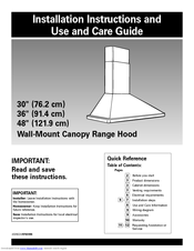 KitchenAid (76.)(91.)(121.) Installation Instructions Manual