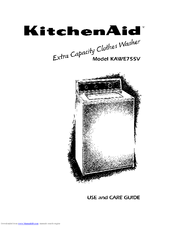 KitchenAid KAWE755V Use And Care Manual