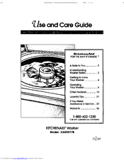 Kitchenaid KAWE977B Use And Care Manual