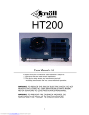 Knoll Projector HT200 User Manual