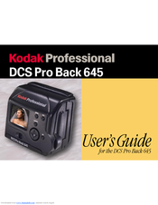 Kodak DCS Pro Back 645 User Manual