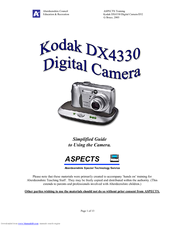 Kodak DX4330 - Easyshare Zoom Digital Camera Simplified Manual