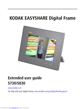 Kodak S730 - EASYSHARE Digital Frame Extended User Manual