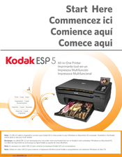 Kodak ESP 5 ALL-IN-ONE PRINTER - SETUP BOOKLET, FRENCH CANADIAN Start Here Manual