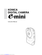 Konica Minolta e-mini Instruction Manual