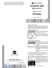 Konica Minolta DiMAGE Z1 Instruction Manual