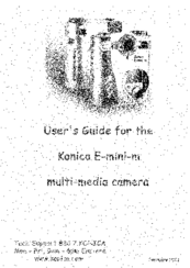 Konica Minolta E-Mini-M E-Mini-Multi-Media Camera User Manual