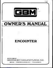 GBM Encounter Owner's Manual