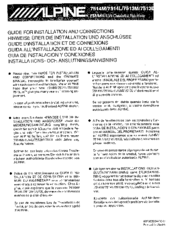 Alpine 7514L Manual For Installation And Connections