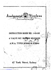 Amalgamated Wireless 5C6940 Instruction Book