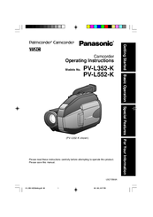 Panasonic Palmcorder PV-L352-K Operating Instructions Manual