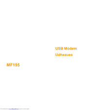 Zte MF195 Manual