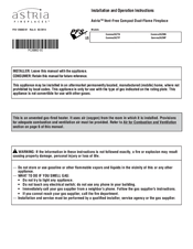 Astria Gamma26ZMP Installation And Operation Instructions Manual