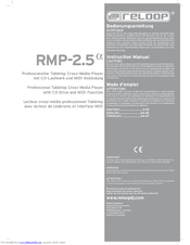 Reloop RMP-2.5 alpha Instruction Manual