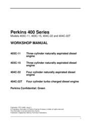 Perkins 403C-11 Workshop Manual