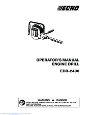 Echo EDR-2400 Type 1 Operator's Manual