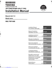 Toshiba RBC-TRP100E Installation Manual